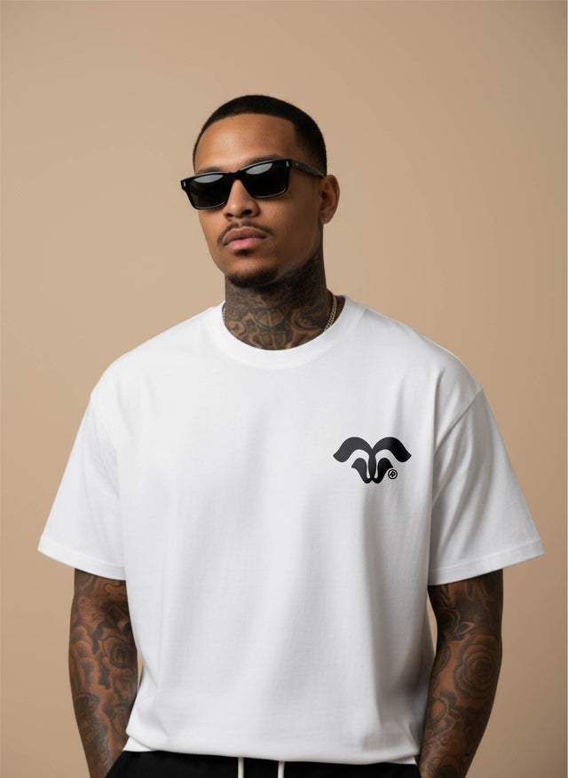 Model wearing BOARNGOATD Logo Tee