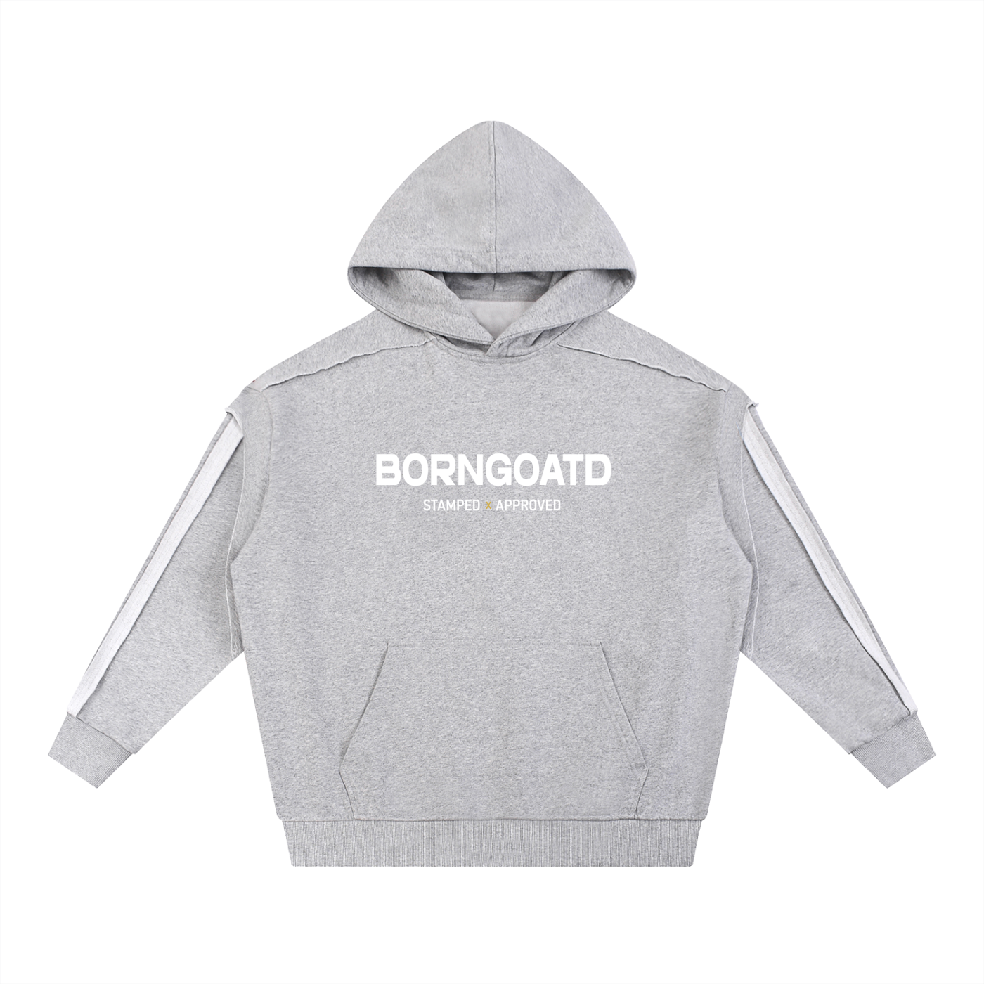 Flower Gray Contrast Hoodie