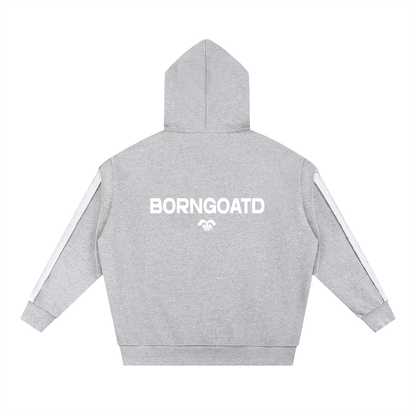 Flower Gray Contrast Hoodie