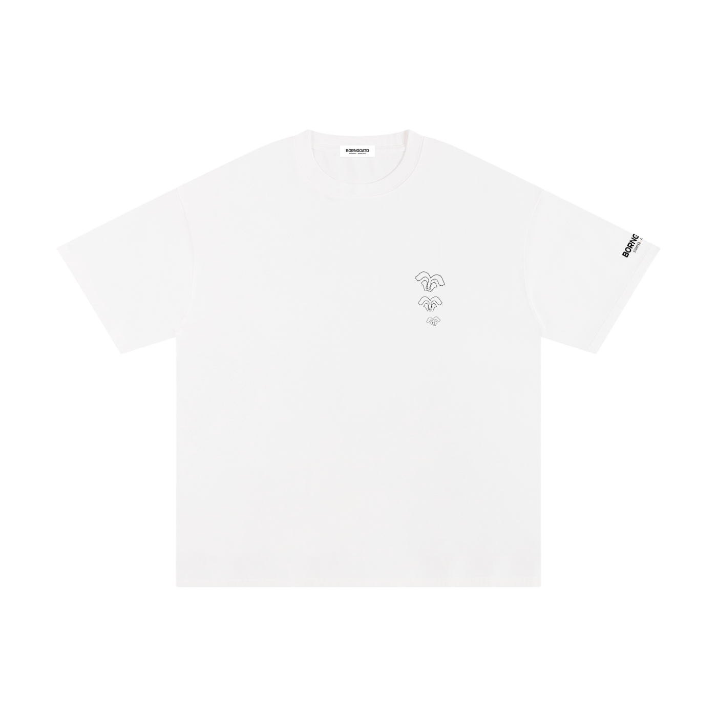 BORNGOATD Stacked Logo Everyday Tee