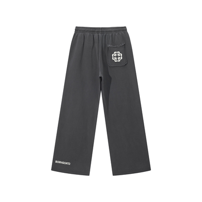 Snow Washed Raw Edge Sweatpants