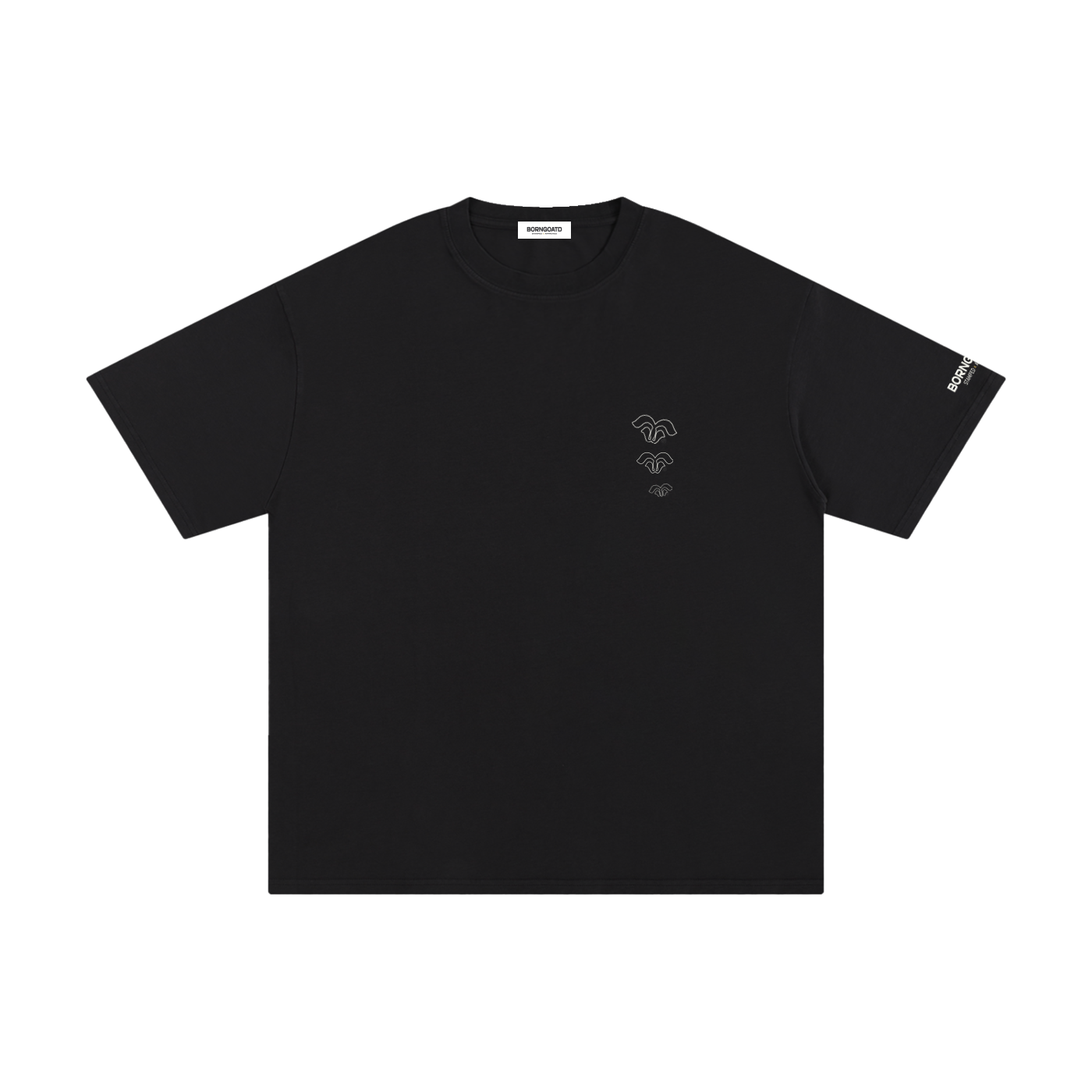 BORNGOATD Stacked Logo Everyday Tee