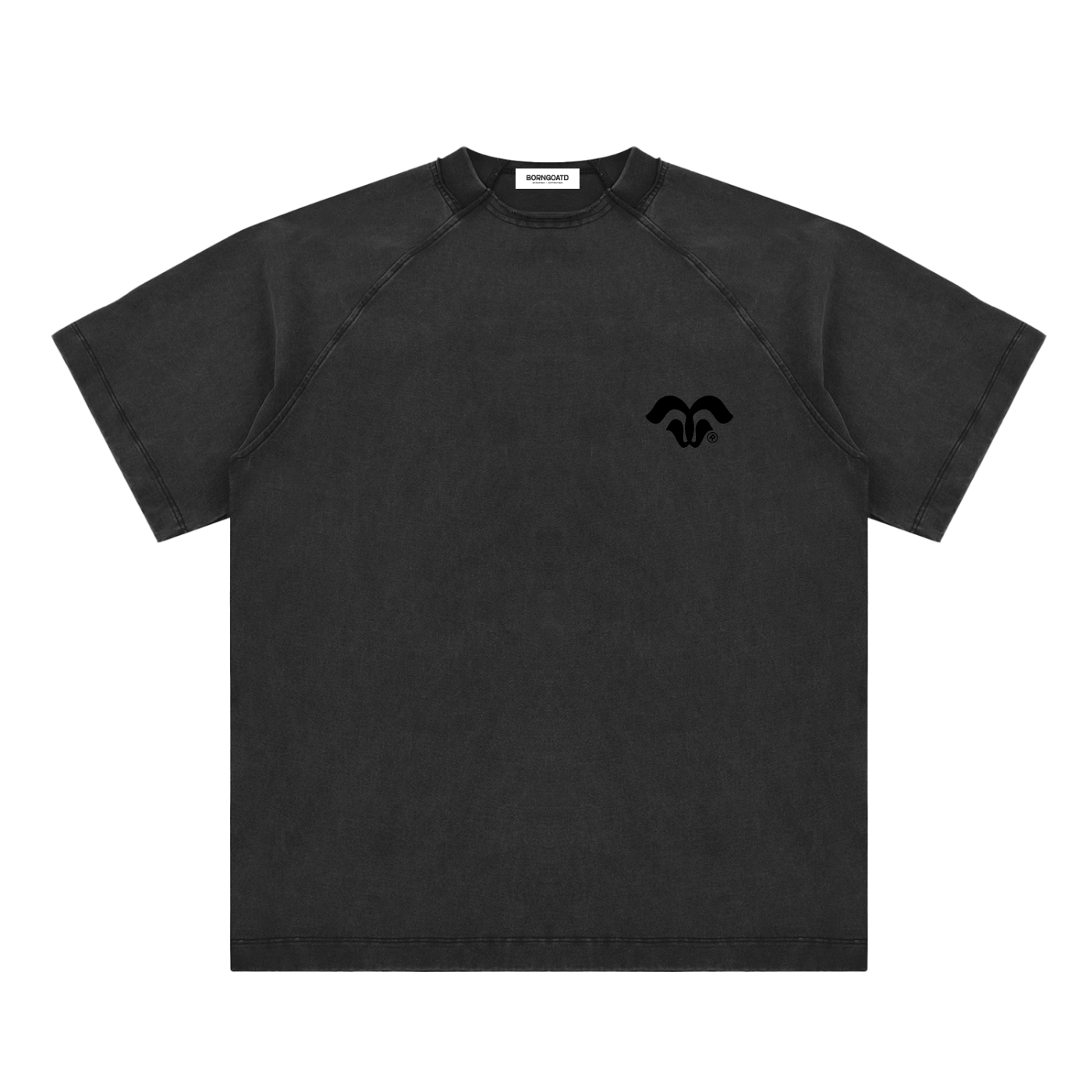 BORNGOATD Vintage Washed Raglan Tee