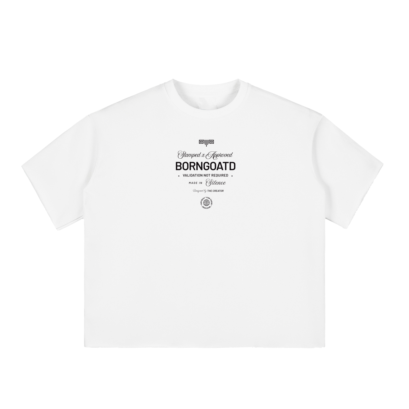 VALIDATION NOT REQUIRED RAW HEM TEE