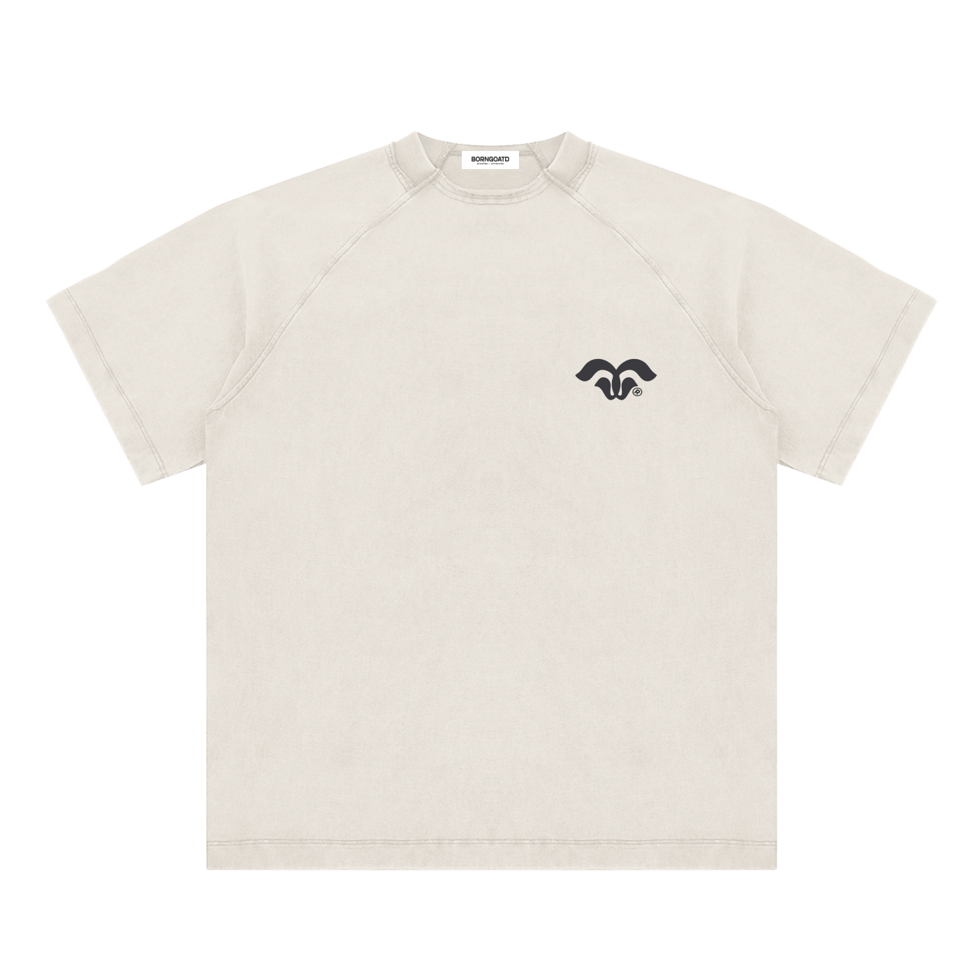 BORNGOATD Vintage Washed Raglan Tee