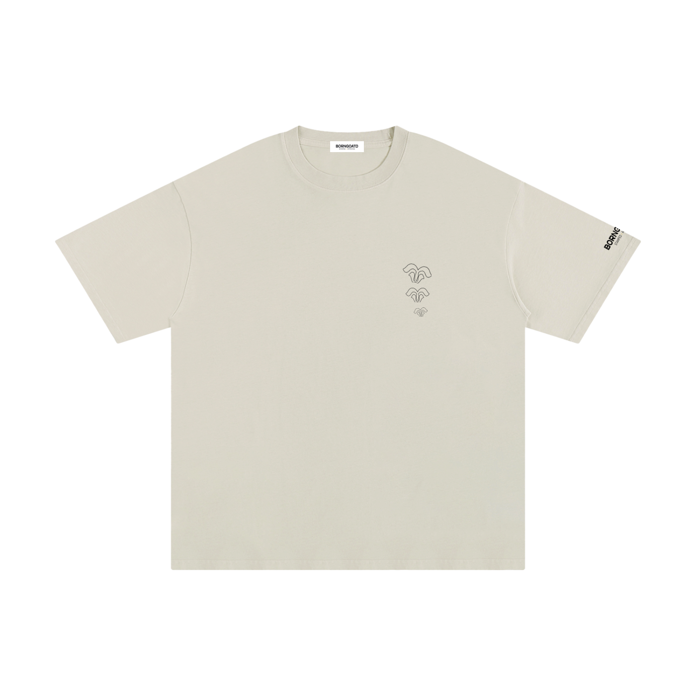 BORNGOATD Stacked Logo Everyday Tee