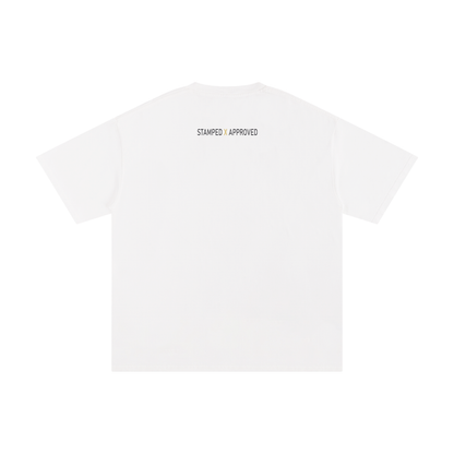 Front view of BORNGOATD Original Logo Tee with chest print
