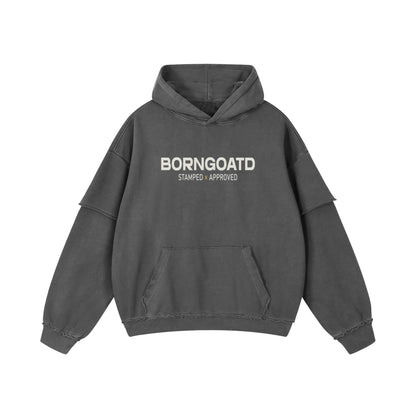 Double Layer Snow Washed Hoodie