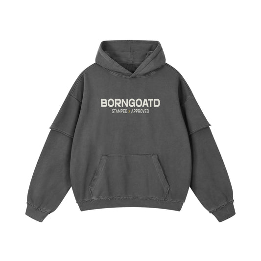 Double Layer Snow Washed Hoodie