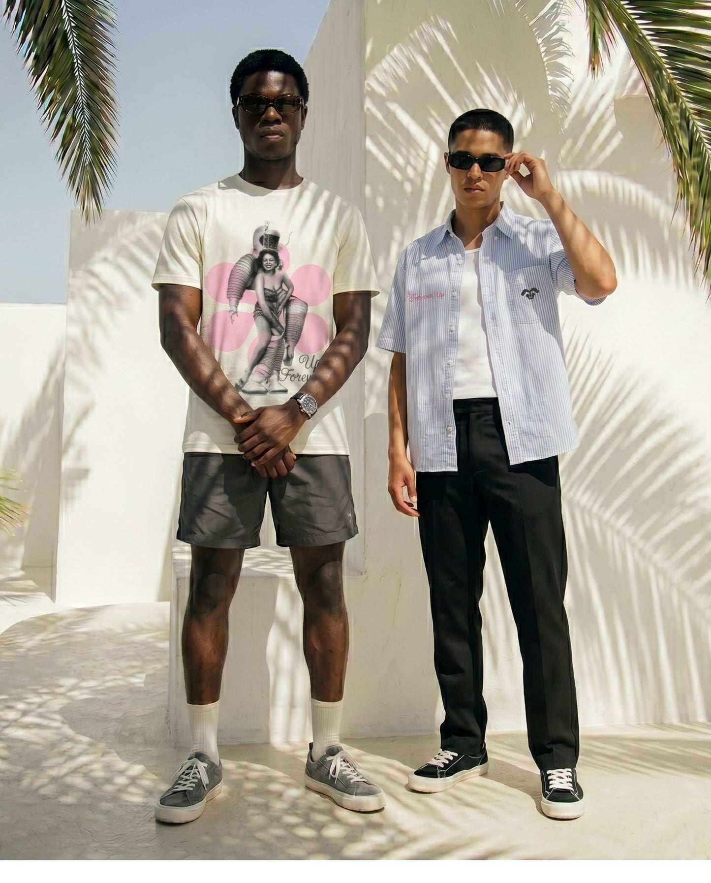 BORNGOATD "Up Forever" Tee — WHT