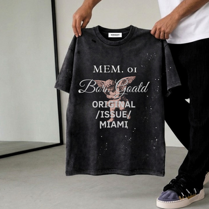 BORNGOATD Original Issue Sunfade Paint Splatter Tee