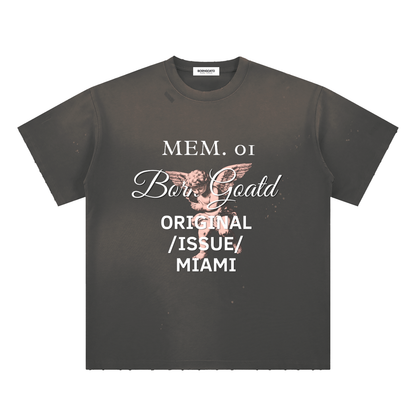 BORNGOATD Original Issue Sunfade Paint Splatter Tee