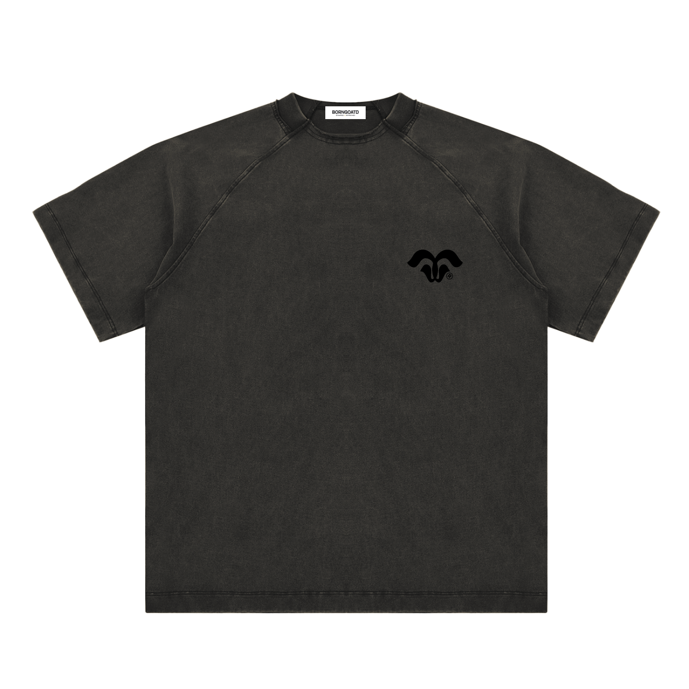 BORNGOATD Vintage Washed Raglan Tee