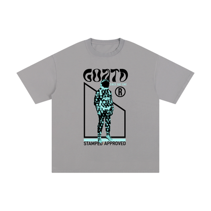 Close-up of oversized front graphic on the Since Day One streetwear t-shirt