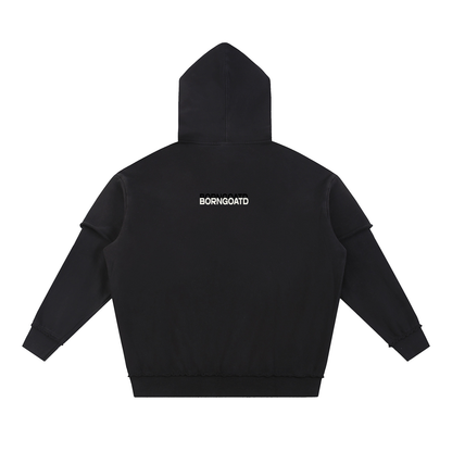 Double Layer Snow Washed Hoodie