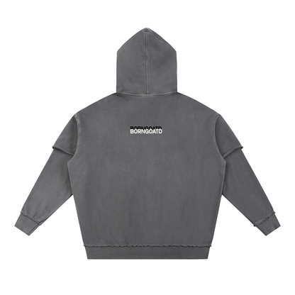 Double Layer Snow Washed Hoodie