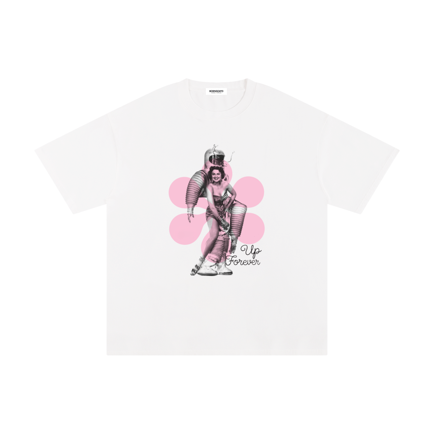 BORNGOATD "Up Forever" Tee — WHT